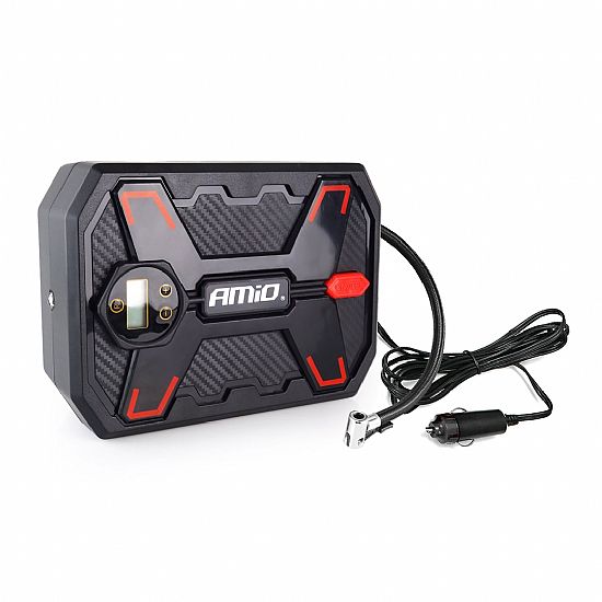 Amio Car Air compressor with digital pressure gauge and LED light 12V