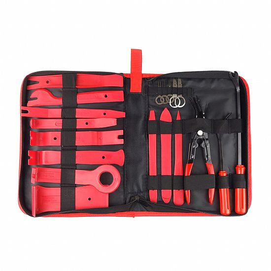 Amio Clip Radio Upholstery Removal Tool Kit 19 pcs with bag