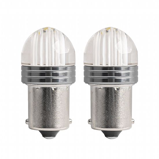 Λαμπάκια LED AMIO P21W 12V 6.000K 500lm 9SMD x 2835 Μονοπολικά  - 2ΤΕΜ.
