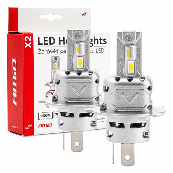 LED Headlights X2 Series H4/H19 AMiO-02972