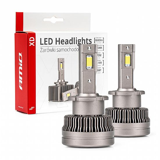 AMIO LED ΜΕ ΨΥΚΤΡΑ D2S/D2R 9-16V 70W 6.500K 8600lm XD SERIES 2 ΤΕΜ.