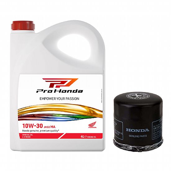Set Genuine Honda Oil Filter And Engine Oil 10W-30 4lt