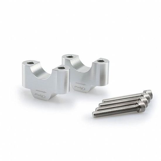 Καβαλέτα Puig Risers Ύψους 30mm Για Τιμόνια 22mm Για BMW F750 GS 18-24 / F800 GS 24- Ασημί