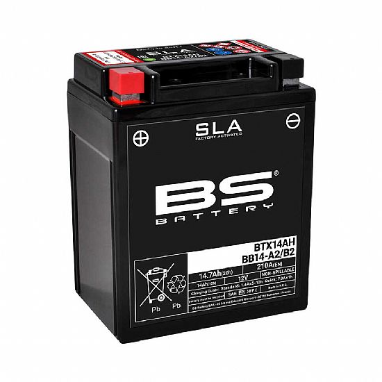 Honda BS Battery Motorcycle Battery SLA BTX14AH / BB14-A2/B2