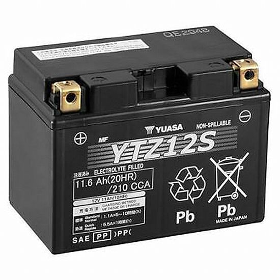 YTZ12S MF battery HONDA OEM CBR1100 / TRANSALP650 / SH300 11.6 Ah