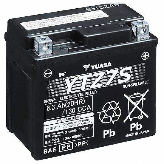YTZ7S YUASA JAPAN Battery  6,3Ah  130CCA