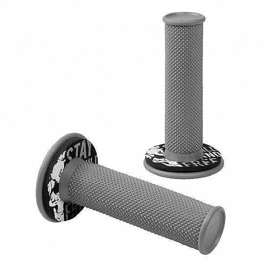 Χειρολαβές Τιμονιού Lampa Moto Donut Γκρι-Γκρι 22MM+25MM 12CM Ζευγάρι