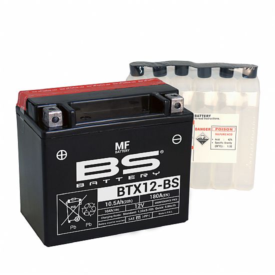 BS Battery BTX12BS (YTX12-BS)