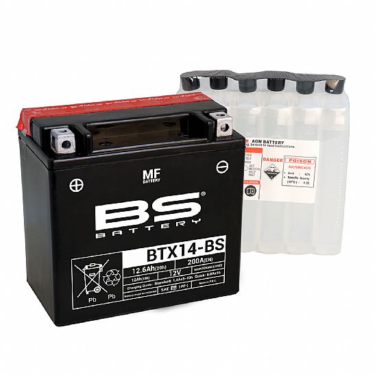 Μπαταρία Μοτοσυκλέτας BS Battery BTX14BS (YTX14-BS) 12.0 Ah