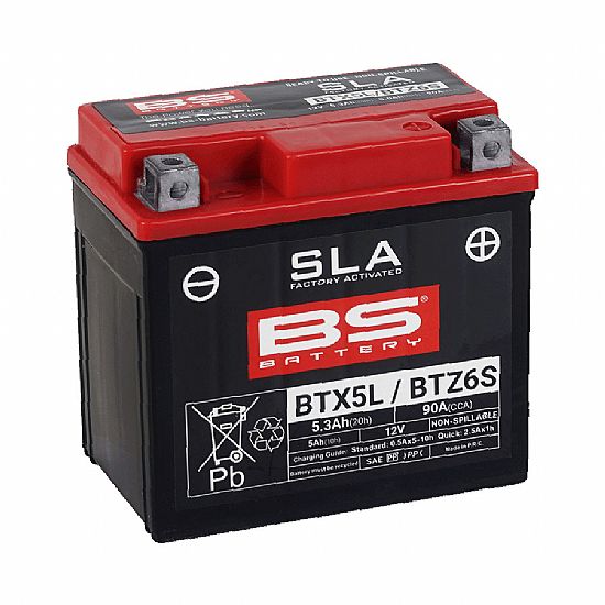 BS Battery BTX5L/BTZ6S(YTX5L-BS) SLA