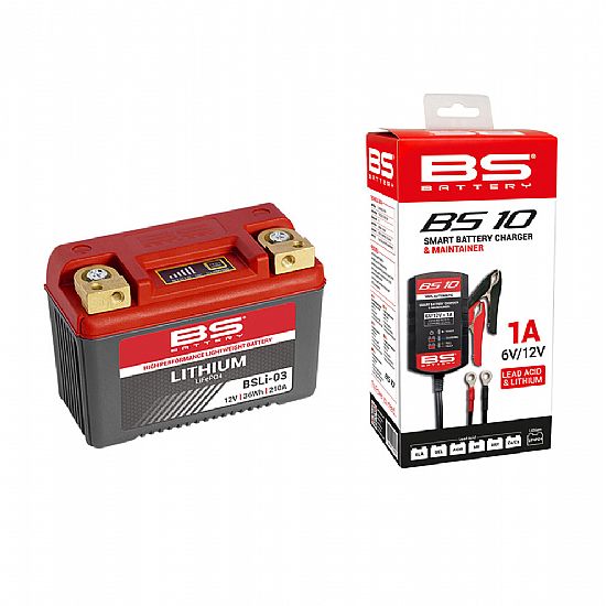BS Battery BSLI-03 12V 211 CCA Φορτιστή BS10 Combo