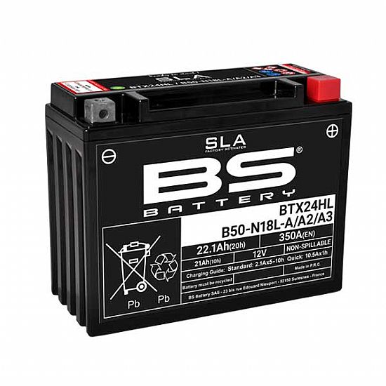 BS Battery SLA BTX24HL 21Ah 350CCA