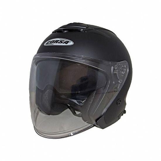 Corsa CX209 Jet Helmet Black Matt ECE 22.06