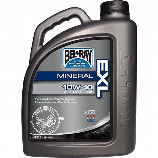 Oil for motorcycle (mineral) BEL RAY 99090 EXL 10W-40 MA2 4lt