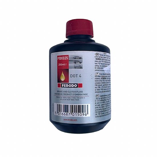 Υγρά φρένων και συμπλέκτη FERODO DOT4.0 250ml