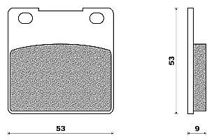 Disk Pad Organic ZX 12R 1200 NINJA (04-06)
