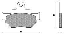 Set Pads Front Organic FD092Β SUZUKI GZ 125 MARAUDER (00)