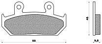 Organic Front Disk Pad XL 600 V TRANSALP (91-93)