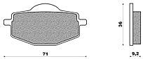 Set Pads Rear Metallic NEWFREN FD124S2 YAMAHA XT E 600 (90-02)