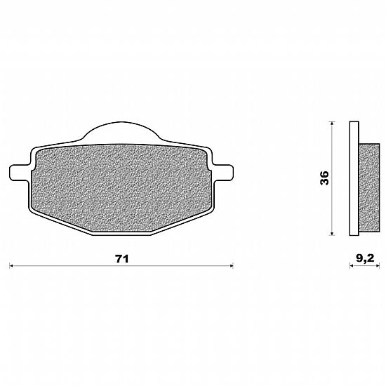 Σετ τακάκια φρένου πίσω YAMAHA XT600