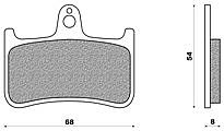 Organic Disk Pad NEWFREN FD131B CB 900 HORNET (01)