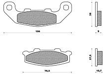 Set pads front NEWFREN FD138 KAWASAKI GPZ 400 R (90)