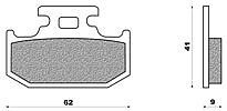 Set Pads Organic Rear NEWFREN FD144B TT 250 R (93-99)