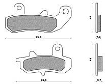 Set Pads Organic Rear NEWFREN FD164B DR 650 R-RS-RSE-DJEBEL-DAKAR (91-95)