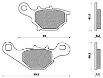 Set Pads Front NEWFREN with Kevlar FD222BKS SUZUKI AN 150 (96-00)