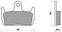 Set Pads Front NEWFREN with Kevlar FD224BKS KYMCO HEROISM 150 (95)