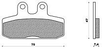 Set Pads NEWFREN FD238BKS with Kevlar HONDA SJ 100 BALI (98)