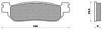 Set Pads Rear NEWFREN FD259BE YAMAHA YP R 250 X-MAX (10-11)