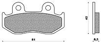 Set Pads NEWFREN FD265BKS with Kevlar AN 250 BURGMAN (96-00)