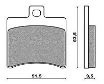 Σετ τακάκια πίσω με ενίσχυση kevlar NEWFREN FD267Be για APRILIA SCARABEO 125 (04-06)