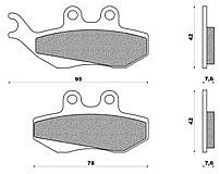 Set Pads NEWFREN FD281BKS with Kevlar MALAGUTI F12 125 MAX (02)
