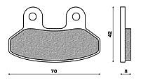 Set Pads NEWFREN FD293BKS with Kevlar SYM JOY RIDE 150 (01)