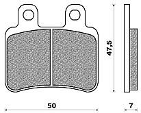 Set Pads Front NEWFREN FD323BKS with Kevlar PEUGEOT ELYSTAR 125-150 (02)