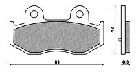 Set Pads Organic NEWFREN FD326BKS SUZUKI UX SIXTEEN 125-150 (08)