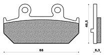 Σετ τακάκια πίσω με ενίσχυση kevlar NEWFREN FD356BKS για SUZUKI AN-650 BURGMAN (03-09)