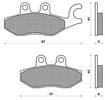 Set Pads Front NEWFREN FD365BE X8 400 (06) / BEVERLY 350