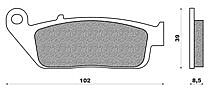 Set Pads Rear NEWFREN FD373BKS with Kevlar KYMCO PEOPLE 250 (03-05)