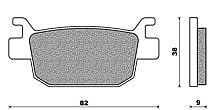 Set Pads Rear SCOOTER LINE NEWFREN FD401BE HONDA SH 150-300 (07-)