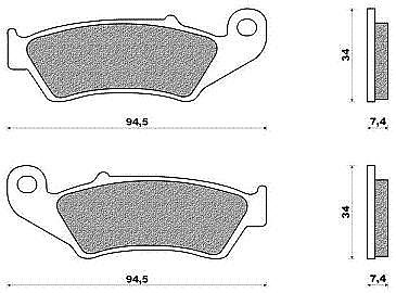 Σετ τακάκια εμπρός οργανικά NEWFREN για HONDA XLV600 / XLV650 / XRV750 93-00 / XR125 FD193B