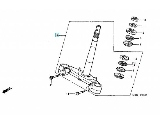 Genuine Honda spare part Stem Sub Assy Steering SH125 SH150