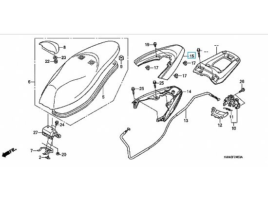 Κάλυμα σχάρας HONDA PCX 125 λευκό