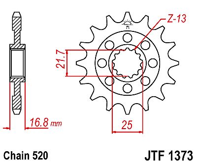 JT Sprocket JTF1373.16