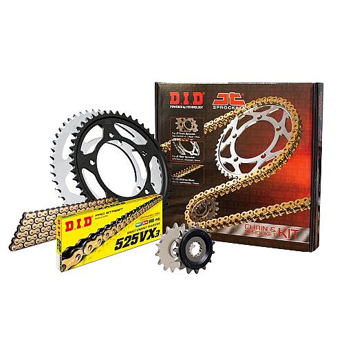 Σετ Γρανάζια-Αλυσίδα κινήσεως DID-JT για Yamaha TRACER900 18-20 Χρυσή Αλυσίδα X 'ring (VX)