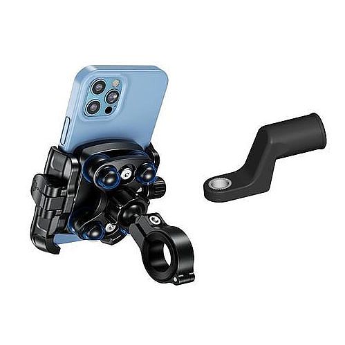 Kewig smartphone adjustable metal mount handlebar mirror anti-vibration module