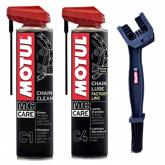 Motul Chain Care Factory Line Kit With Motul Chain Brush