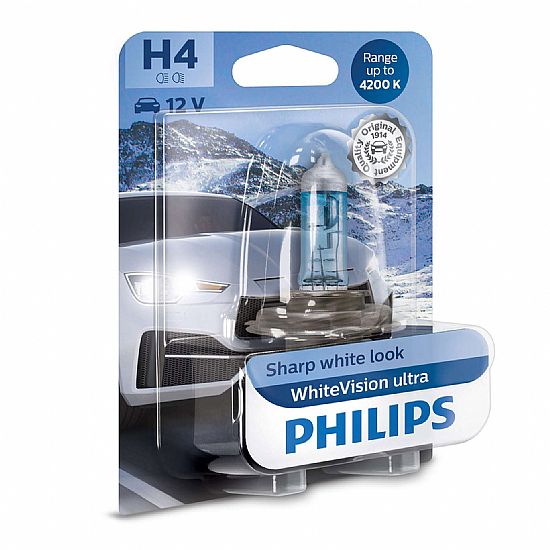 Philips H4 12V60W-55 White Vision Ultra 4200K